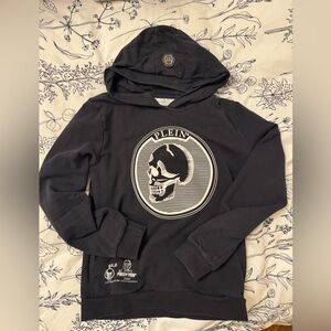 Philipp Plein Dark Hoodie with Skull Design kids size 8